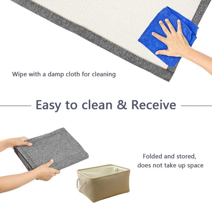 Cat Scratch Couch Protector, Cat Scratch Mat, Cat Scratching Pad with Natural Sisal for Furniture Protection from Cats, Scratcher Mat Cover for Couch Chair Sofa Guards - Dark Gray Left